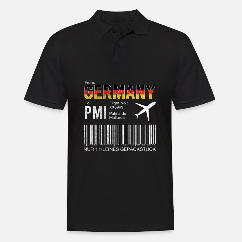 Flugticket Palma - Männer Poloshirt - Schwarz