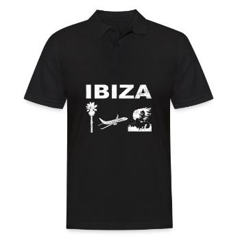 Ibiza Vibes - Männer Poloshirt - Schwarz - Vorne - Kai (181cm)