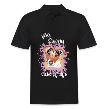 Jack Russell Terrier - Männer Poloshirt - Schwarz - Vorne - Kai (181cm)