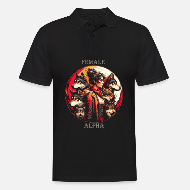 Alpha-Geist-Essenz - Männer Poloshirt - Schwarz