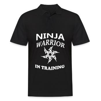 Ninja Warrior in training - Men's Polo Shirt - black - Front - Kai (181cm)