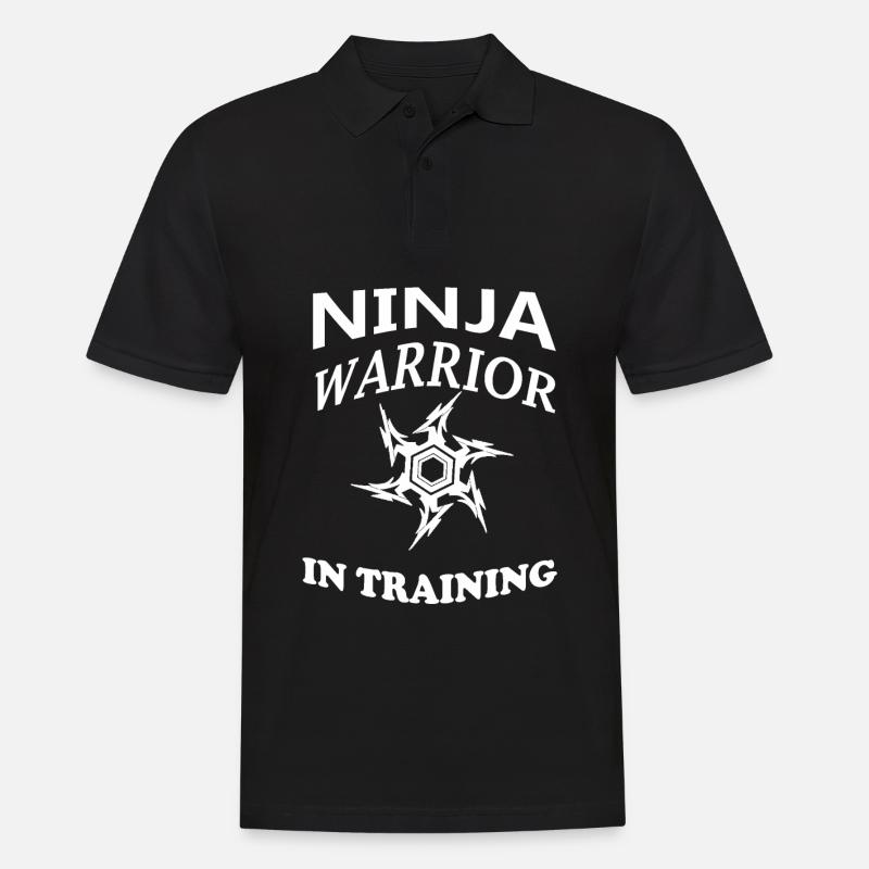 Ninja Warrior in training - Männer Poloshirt - Schwarz
