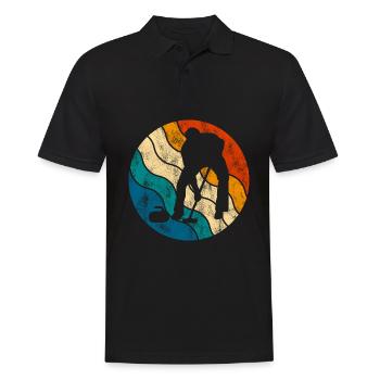 Ice Curling Curler Curling Retro Gift - Men's Polo Shirt - black - Front - Kai (181cm)