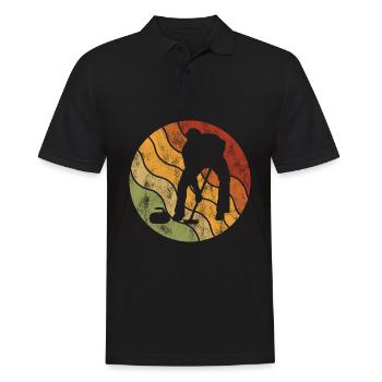 Curling sur glace Curling Retro Cadeau - Polo Homme - noir - Devant - Kai (181cm)