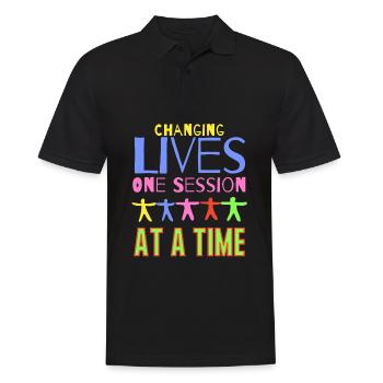 Changer des vies, une session à la fois - Polo Homme - noir - Devant - Kai (181cm)