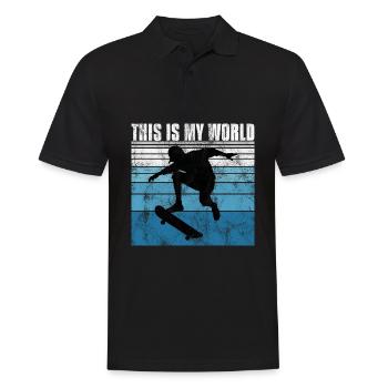 This is My world Skateboard Skateboarder Skate - Polo Homme - noir - Devant - Kai (181cm)