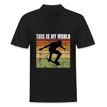 This is My world Skateboard Skateboarder Skate - Polo Homme - noir - Devant - Kai (181cm)