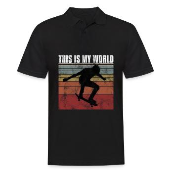 This is My world Skateboard Skateboarder Skate - Polo Homme - noir - Devant - Kai (181cm)
