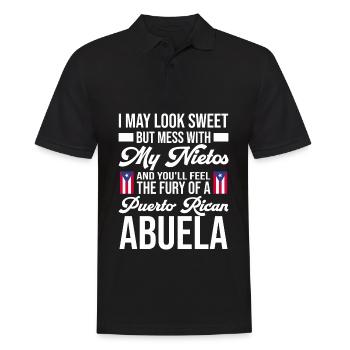 Puerto Rico | Puerto Ricaner Flagge Geschenkideen - Männer Poloshirt - Schwarz - Vorne - Kai (181cm)