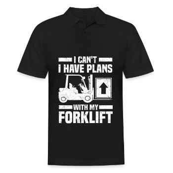 Gabelstaplerfahrer | Gabelstapler Beruf Geschenke - Männer Poloshirt - Schwarz - Vorne - Kai (181cm)