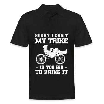 Velomobil | Recumbent Trike Triker Sport Geschenk - Männer Poloshirt - Schwarz - Vorne - Kai (181cm)