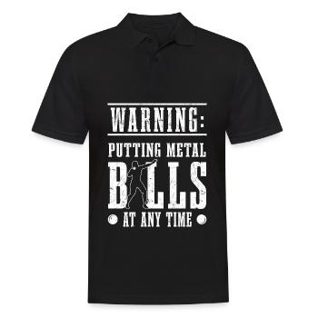 Kugelstoßen | Leichtathletik Kugelstoßer Geschenke - Männer Poloshirt - Schwarz - Vorne - Kai (181cm)
