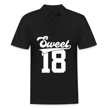 18TH BIRTHDAY SWEET 18 - Men's Polo Shirt - black - Front - Kai (181cm)