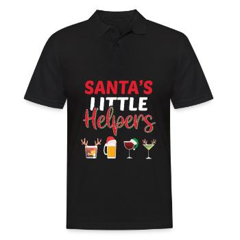 Santa's Little Helpers Drinking Squad Christmas - Men's Polo Shirt - black - Front - Kai (181cm)