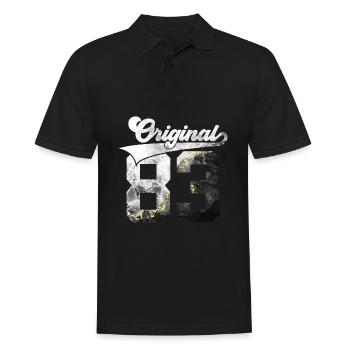 43. GEBURTSTAG 43 JAHRE ORIGINAL 1983 - Männer Poloshirt - Schwarz - Vorne - Kai (181cm)
