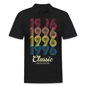 1996 Anniversaire né en 1996 Retro Vintage - Polo Homme - noir - Devant - Kai (181cm)