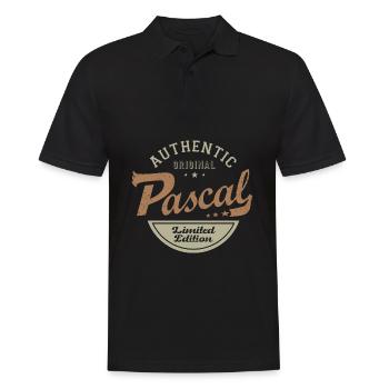Pascal Geschenk tshirt personifiziert vor dem Osternamen - Männer Poloshirt - Schwarz - Vorne - Kai (181cm)