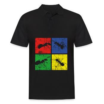 Ant - Men's Polo Shirt - black - Front - Kai (181cm)