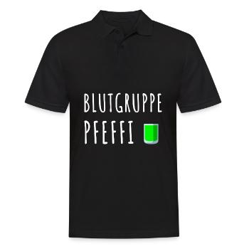 Pfefferminz Likör Pfeffi Vatertag Sauf - Männer Poloshirt - Schwarz - Vorne - Kai (181cm)