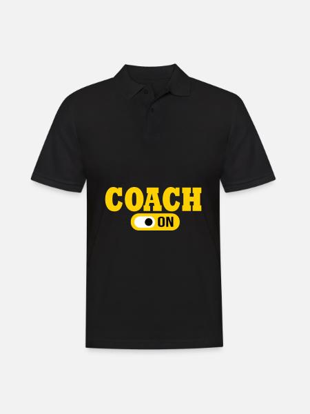coach on Gift Humor Coach coaching coach - Men's Polo Shirt - black