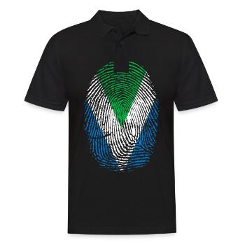 Fingerabdruck Vegan Veganer Fingerprint Geschenk - Männer Poloshirt - Schwarz - Vorne - Kai (181cm)