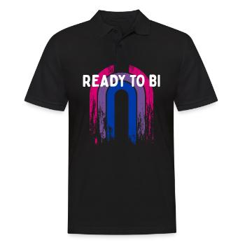 Prêt à Bi Bisexuel LGBTQ Bi Pride LGBT Drôle - Polo Homme - noir - Devant - Kai (181cm)