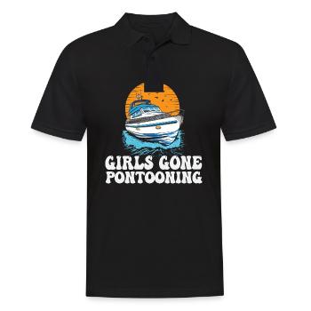 Girls Gone Pontooning Girls Trip Drinking Party - Männer Poloshirt - Schwarz - Vorne - Kai (181cm)