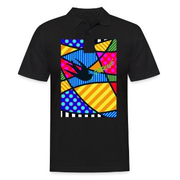 Lucky Swallow - Men's Polo Shirt - black - Front - Kai (181cm)