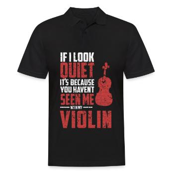 Violine Geige Musik Geschenk Spruch - Männer Poloshirt - Schwarz - Vorne - Kai (181cm)