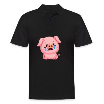 Le cochon pleure tristement - Polo Homme - noir - Devant - Kai (181cm)