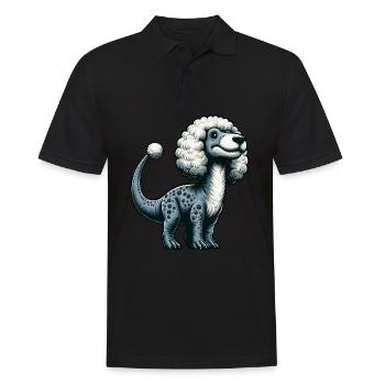 Créatures mythiques bizarres Dino-Trex-Poodle-Fusion - Polo Homme - noir - Devant - Kai (181cm)