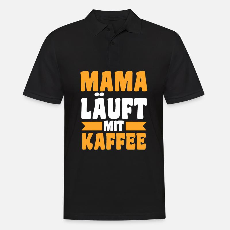 Kaffee Mutter Team Mama - Männer Poloshirt - Schwarz