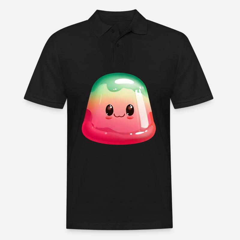 WACKELPUDDING - Männer Poloshirt - Schwarz