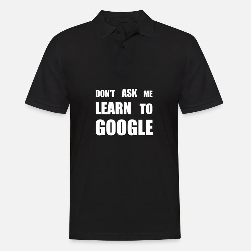 Google dont ask me - Polo Homme - noir