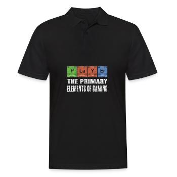 Nerd geek funny player gaming elements - Men's Polo Shirt - black - Front - Kai (181cm)