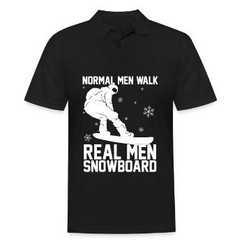Geschenke für Männer | Snowboard Snowboarder Sport - Männer Poloshirt - Schwarz - Vorne - Kai (181cm)