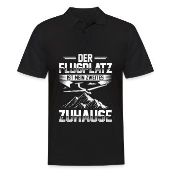 Segelflug Pilot Thermik Segelflieger Segelfliegen - Männer Poloshirt - Schwarz - Vorne - Kai (181cm)