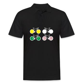 France cyclisme course tour cyclisme vélo maillots - Polo Homme - noir - Devant - Kai (181cm)