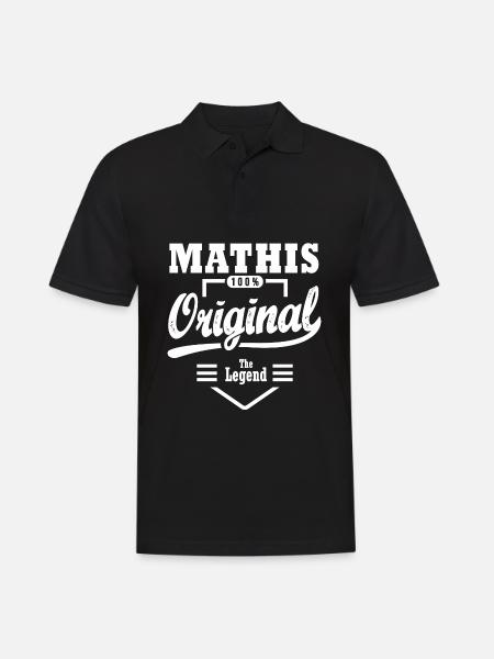 MATHIS T shirt personnalisé Mathis prénom mathis - Polo Homme - noir