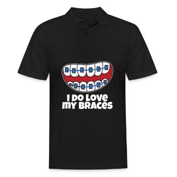 Zahnspangen Lustige Metallmund sexy Zahn Zahnarzt Zahnspange - Männer Poloshirt - Schwarz - Vorne - Kai (181cm)