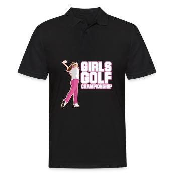 Conception de T-shirt de championnat de golf pour filles - Polo Homme - noir - Devant - Kai (181cm)