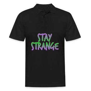 "Stay Strange" with this colorful and extravagant - Men's Polo Shirt - black - Front - Kai (181cm)