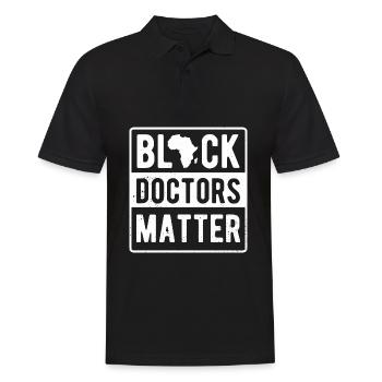 Black Doctors Matter Clothing Gift Men Women Afro - Men's Polo Shirt - black - Front - Kai (181cm)
