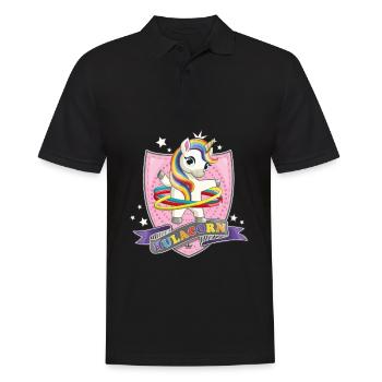 Licorne Hula Hop / Hulacorn - Polo Homme - noir - Devant - Kai (181cm)