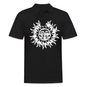 Brennende Sonne - Männer Poloshirt - Schwarz - Vorne - Kai (181cm)