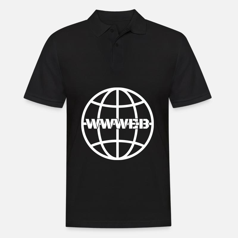 WWWeb (weiß) - Männer Poloshirt - Schwarz