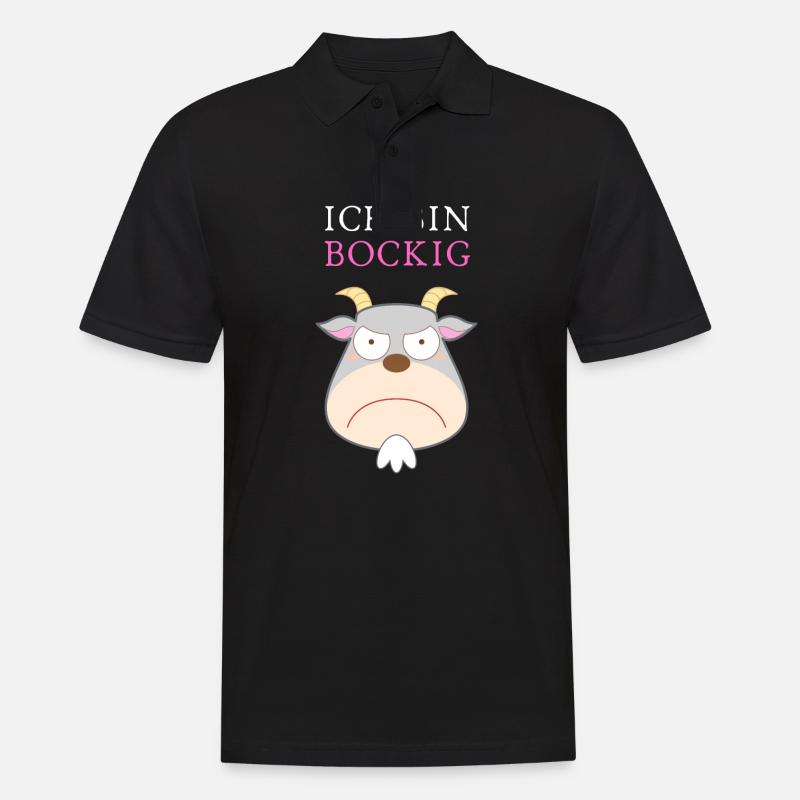Ich bin BOCKIG! - Männer Poloshirt - Schwarz