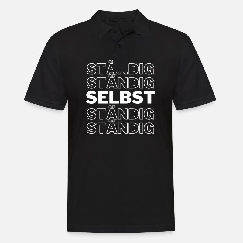 SELBSTSTÄNDIG !!! - Männer Poloshirt - Schwarz