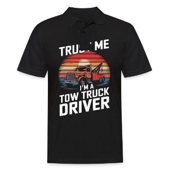Tow Truck Truck Tow Truck - Men's Polo Shirt - black - Front - Kai (181cm)