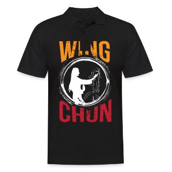 Wingtsun Wing chun - Men's Polo Shirt - black - Front - Kai (181cm)